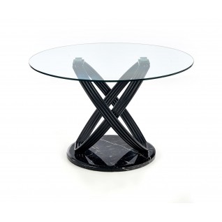 OPTICO stół, blat - transparentny, nogi - czarny (3p 1szt)