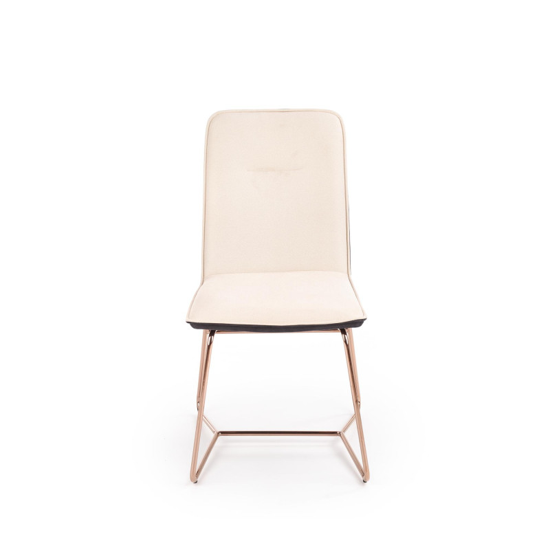 K390 krzesło kremowy / ciemny popiel / złoty (2p 4szt)