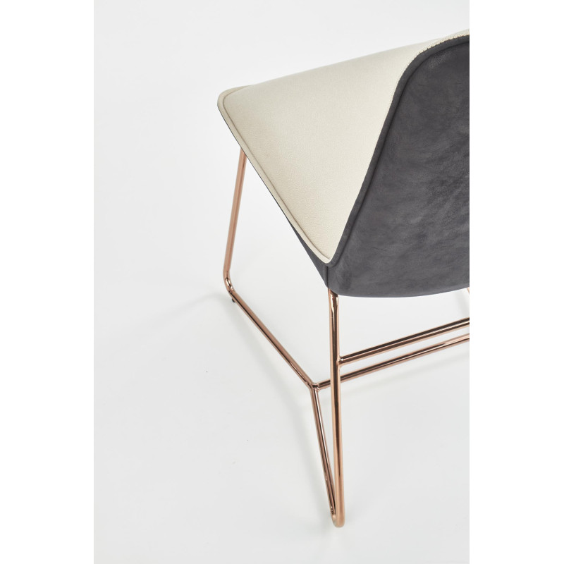 K390 krzesło kremowy / ciemny popiel / złoty (2p 4szt)