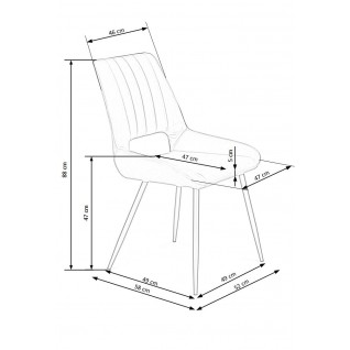 K404 krzesło popielaty (1p 2szt)