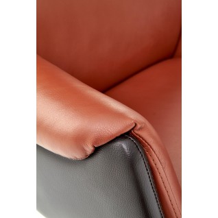 CALVANO fotel gabinetowy ciemny brąz / jasny brąz