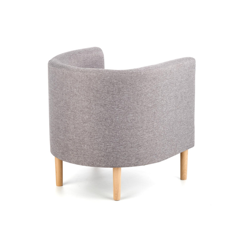 Minimalistyczny fotel wypoczynkowy Vesper 2 szary/naturalny