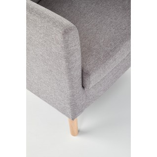 Minimalistyczny fotel wypoczynkowy Vesper 2 szary/naturalny
