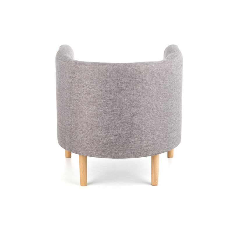 Minimalistyczny fotel wypoczynkowy Vesper 2 szary/naturalny