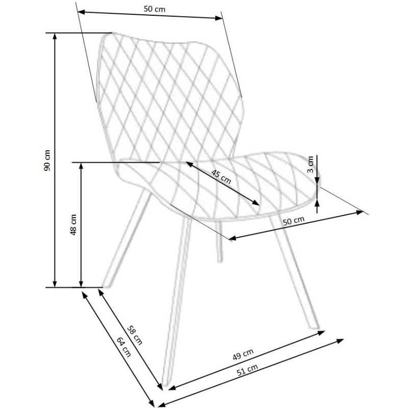 K360 krzesło popielaty (1p 4szt)