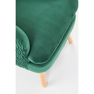 Nowoczesny fotel welurowy Oasis zielony