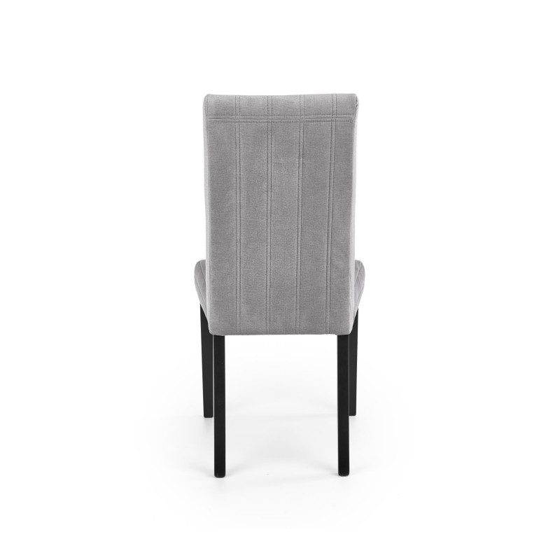 DIEGO 2 krzesło czarny / tap. velvet pikowany Pasy - MONOLITH 85 (jasny popiel) (1p 2szt)