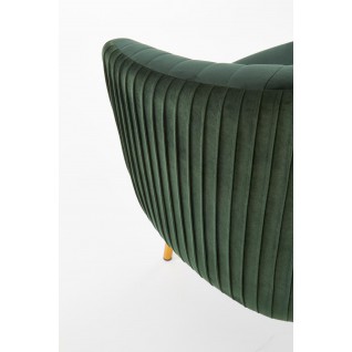 Fotel wypoczynkowy Tundra zielony ze złotymi nogami