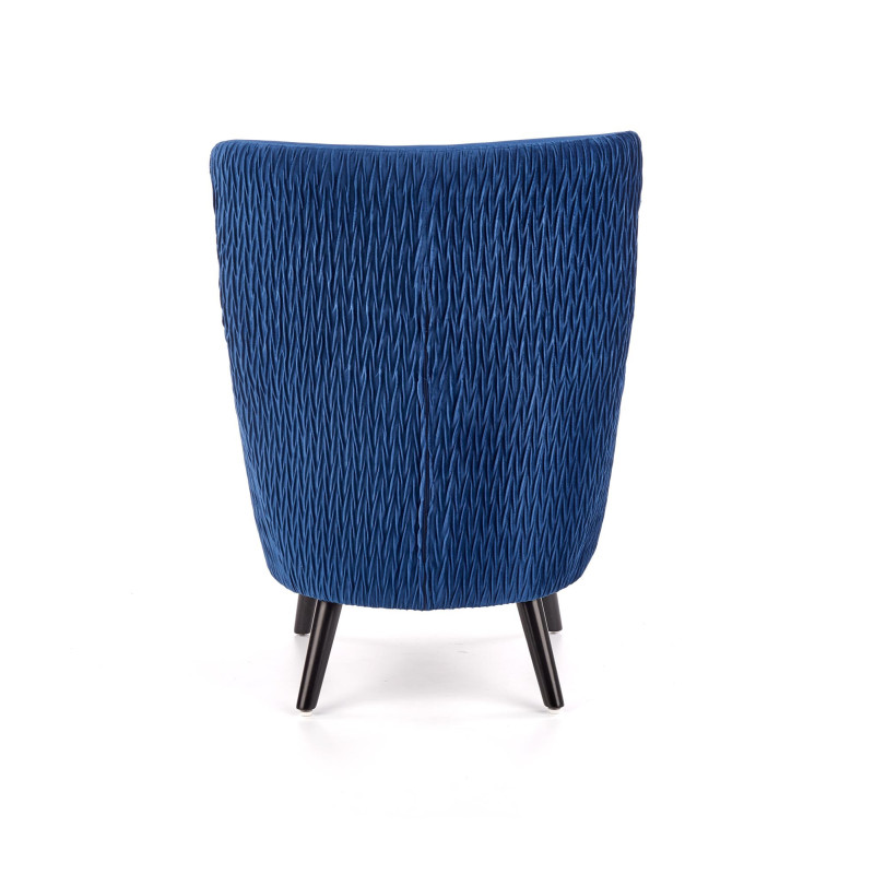 Nowoczesny fotel welurowy Oasis granat