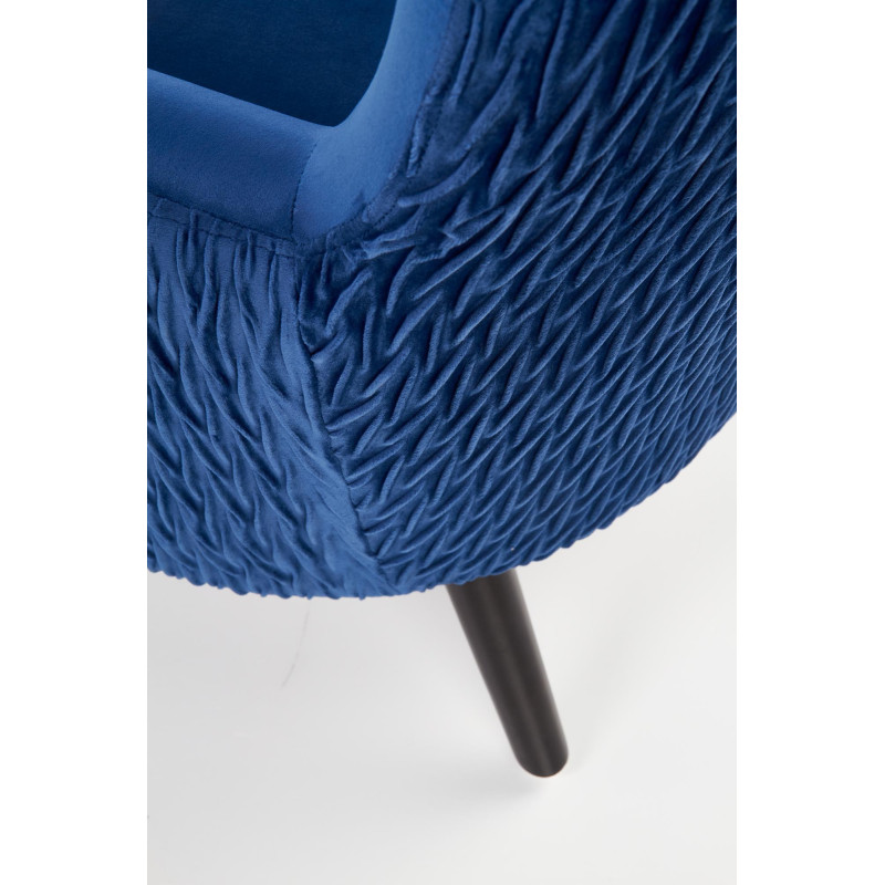 Nowoczesny fotel welurowy Oasis granat