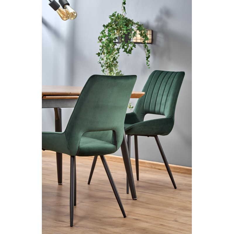 CAMBELL stół rozkładany, blat - naturalny, nogi - czarny (2p 1szt)