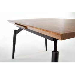 CAMBELL stół rozkładany, blat - naturalny, nogi - czarny (2p 1szt) CAMBELL stół rozkładany, blat - naturalny, nogi - czarny (2p 1szt)