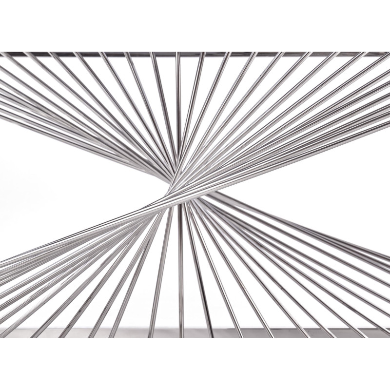 INFINITY ława, stelaż - srebrny, szkło - dymiony (1p 1szt)