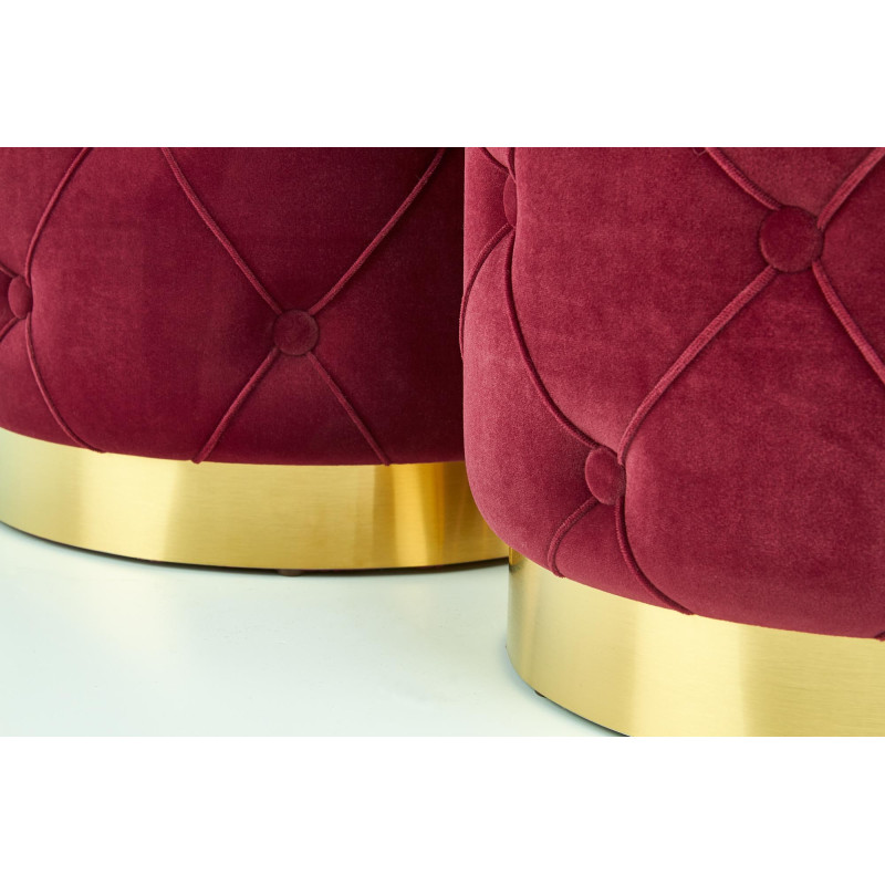 POLLY zestaw 2 puf, bordowy (1p 2kpl)