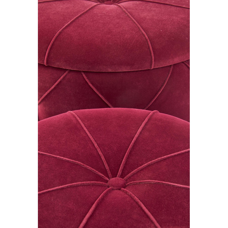 POLLY zestaw 2 puf, bordowy (1p 2kpl)