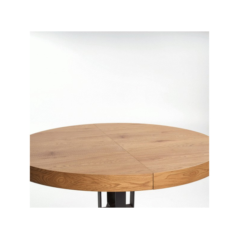 MERCY stół rozkładany, blat - dąb złoty, nogi - czarny (2p 1szt)