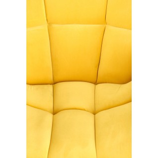 Fotel wypoczynkowy Juno żółty z czarnymi nogami