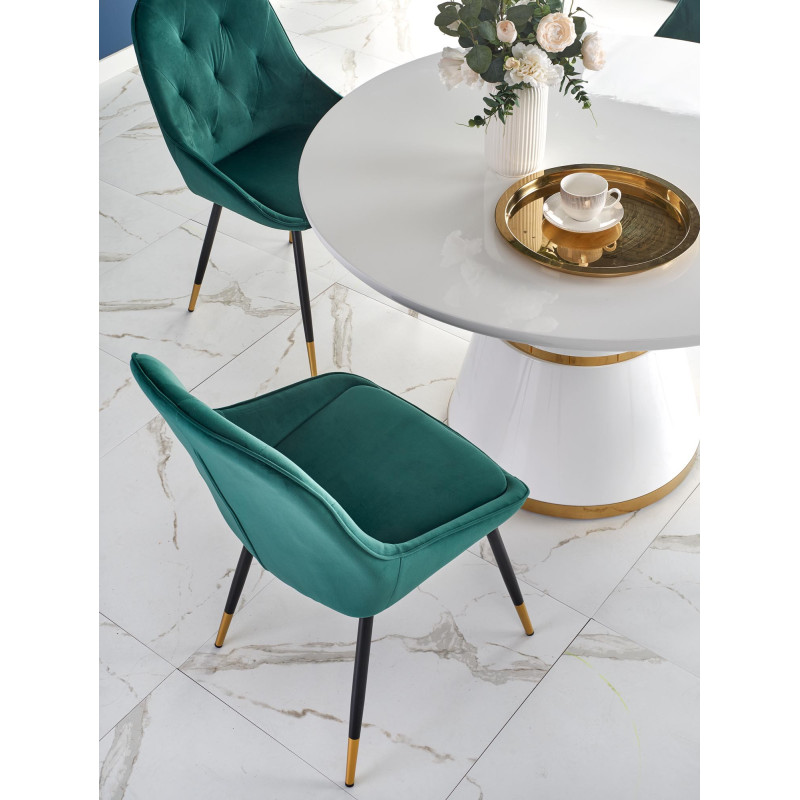 VEGAS stół, blat - biały, noga - biały / złoty (2p 1szt)