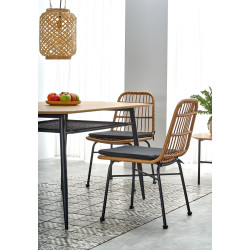 JACKSON stół, blat - dąb złoty, noga - czarny (2p 1szt) JACKSON stół, blat - dąb złoty, noga - czarny (2p 1szt)