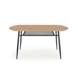 JACKSON stół, blat - dąb złoty, noga - czarny (2p 1szt) JACKSON stół, blat - dąb złoty, noga - czarny (2p 1szt)