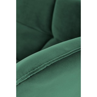 Fotel wypoczynkowy Juno ciemny zielony z czarnymi nogami