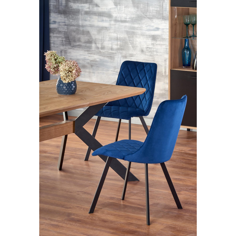 BACARDI stół rozkładany dąb naturalny / czarny (2p 1szt)