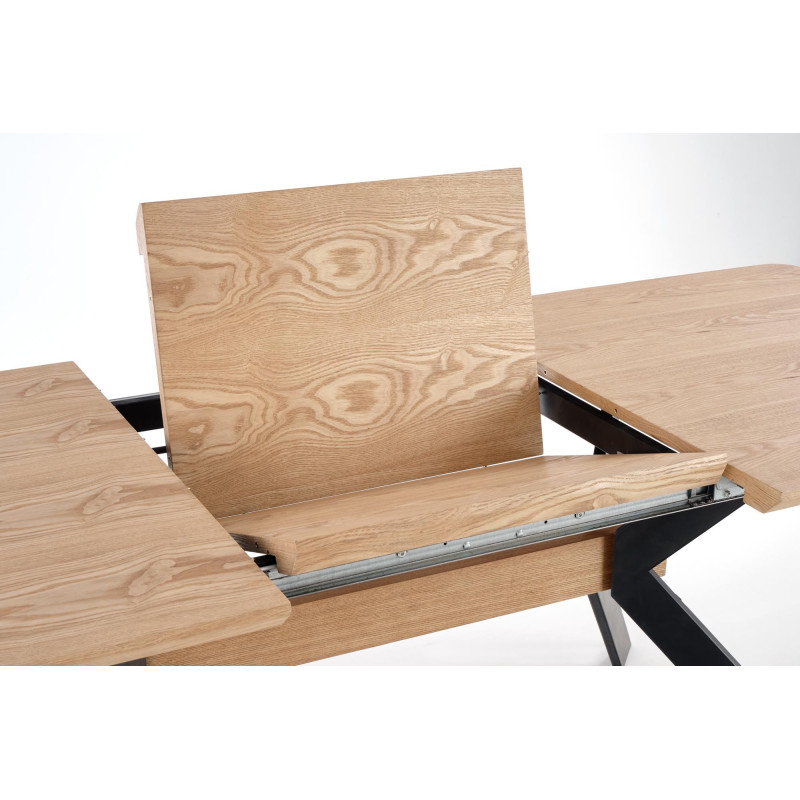 BACARDI stół rozkładany dąb naturalny / czarny (2p 1szt)