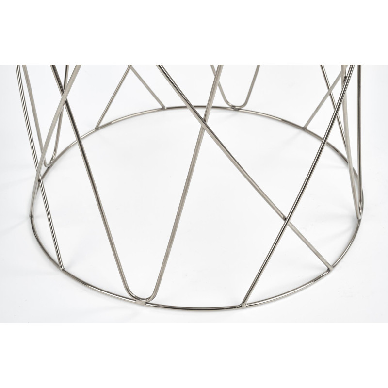 SELENA ława, stelaż - chrom, szkło - dymiony (1p 1szt)