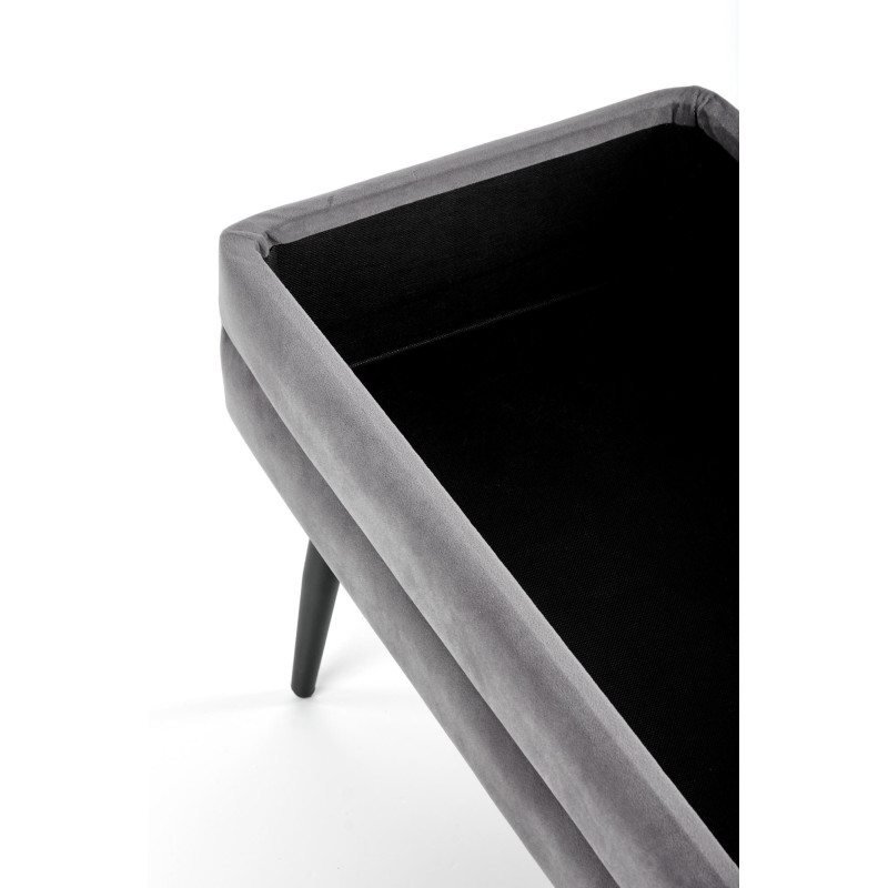 VELVA ławka popielaty/czarny (1p 1szt)