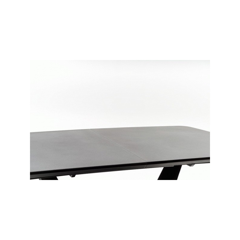 FANGOR stół rozkładany, blat - ciemny popiel, podstawa - czarny