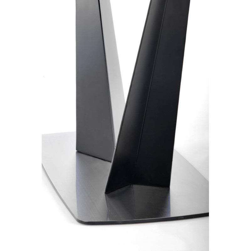 FANGOR stół rozkładany, blat - ciemny popiel, podstawa - czarny