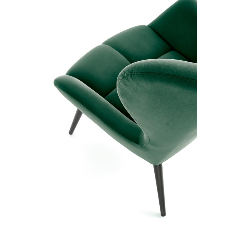 Ergonomiczny fotel tapicerowany Volcano ciemno-zielony