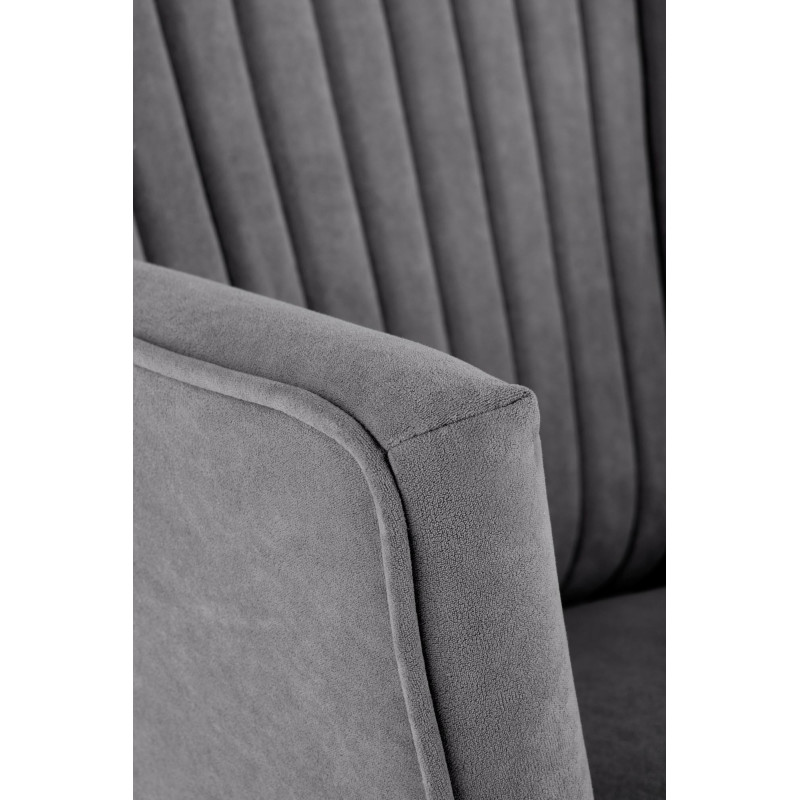 Fotel wypoczynkowy Lagoon popielaty na wysokich czarnych nogach