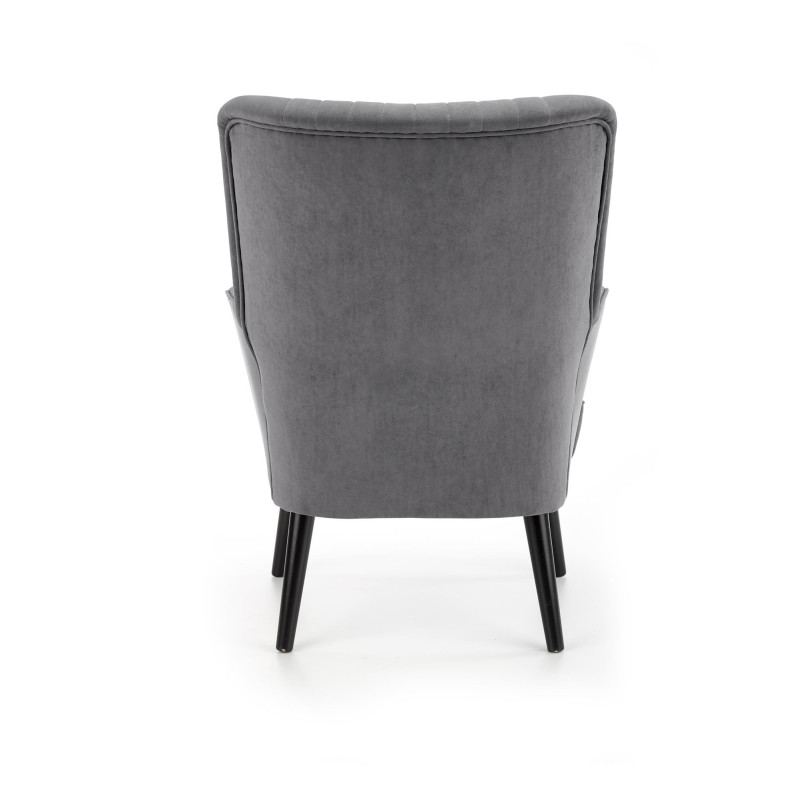 Fotel wypoczynkowy Lagoon popielaty na wysokich czarnych nogach