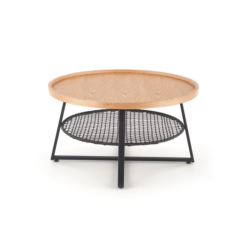 FLORENCE ława dąb naturalny/czarny (1p 1szt)