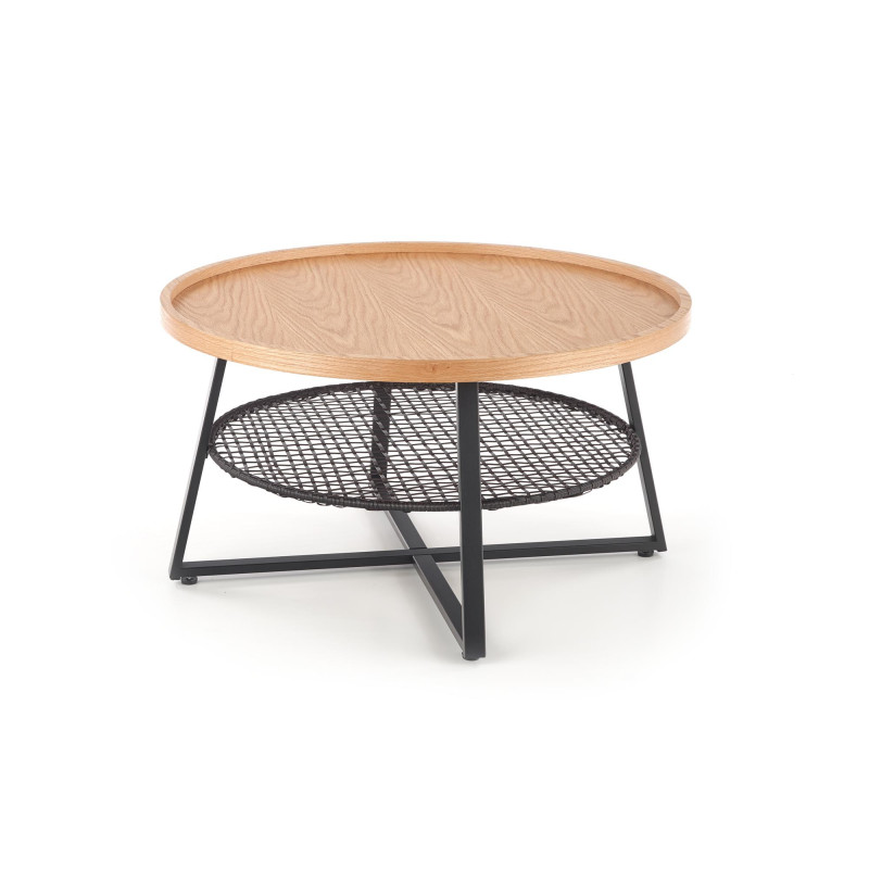 FLORENCE ława dąb naturalny/czarny (1p 1szt)