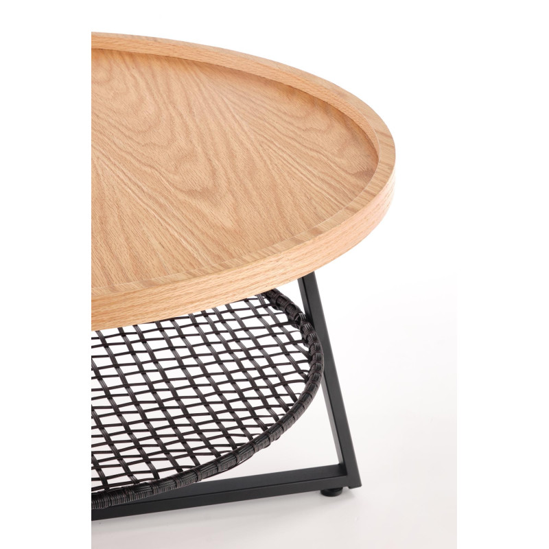 FLORENCE ława dąb naturalny/czarny (1p 1szt)