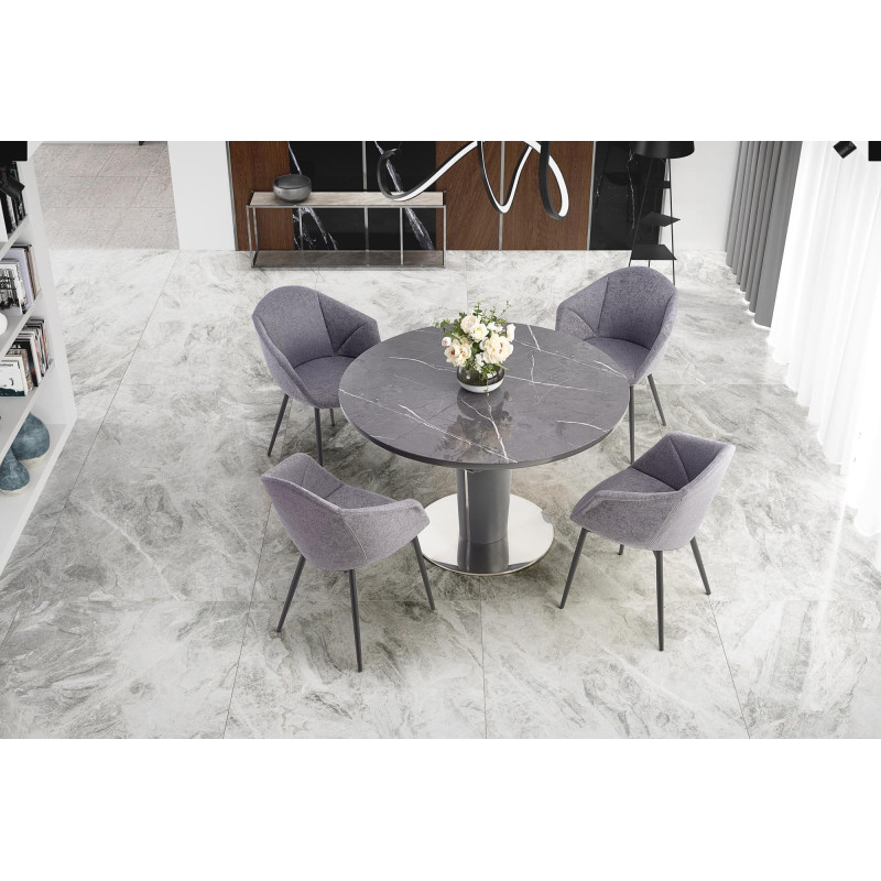 RICARDO stół rozkładany popielaty marmur (3p 1szt)