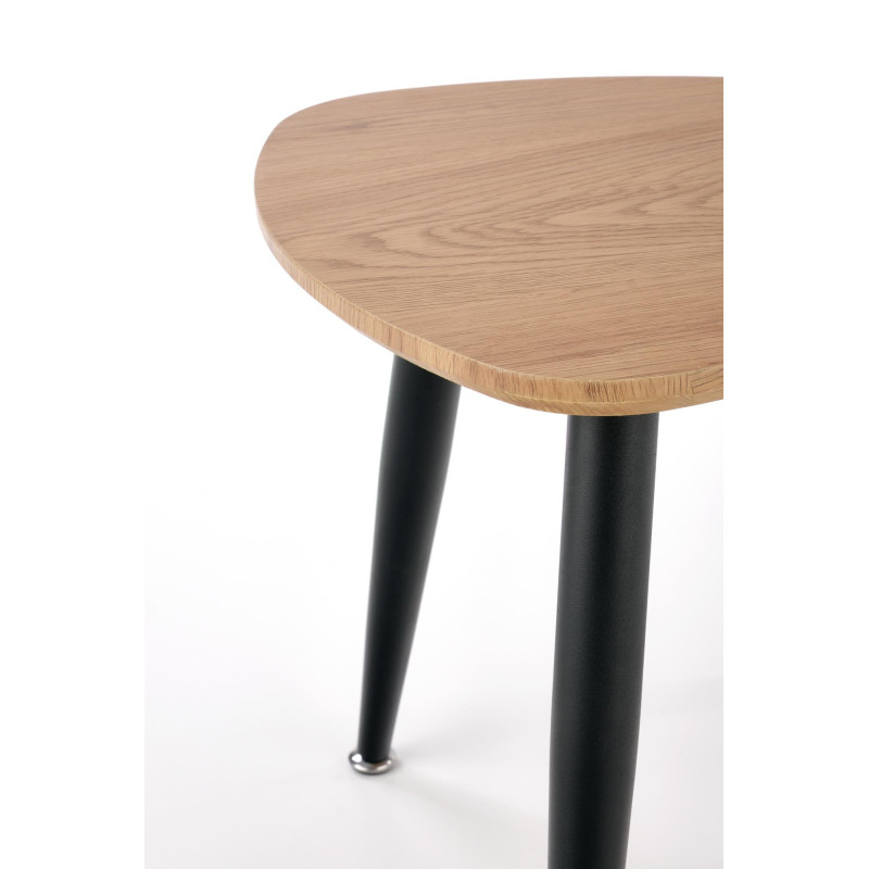 NICEA 2, zestaw 2 ław dąb złoty/czarny (2p 2szt)