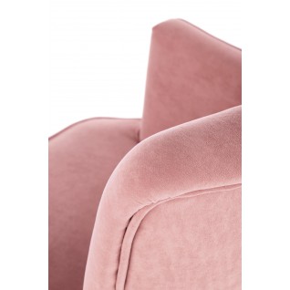 Fotel wypoczynkowy Lagoon różowy na wysokich czarnych nogach