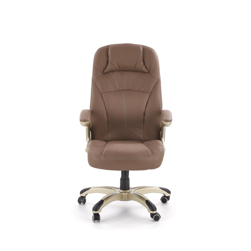 CARLOS fotel gabinetowy jasny brąz