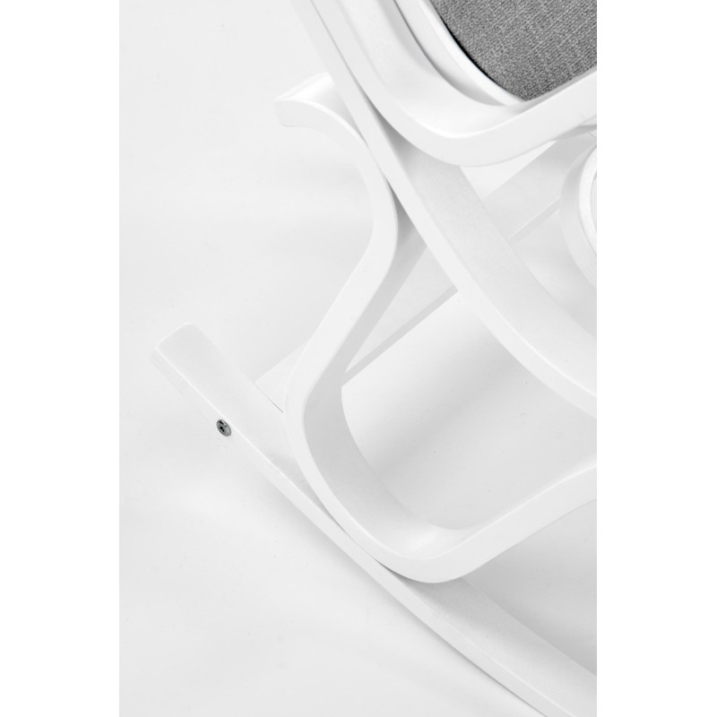 Fotel bujany Glacier popielaty z białymi nogami