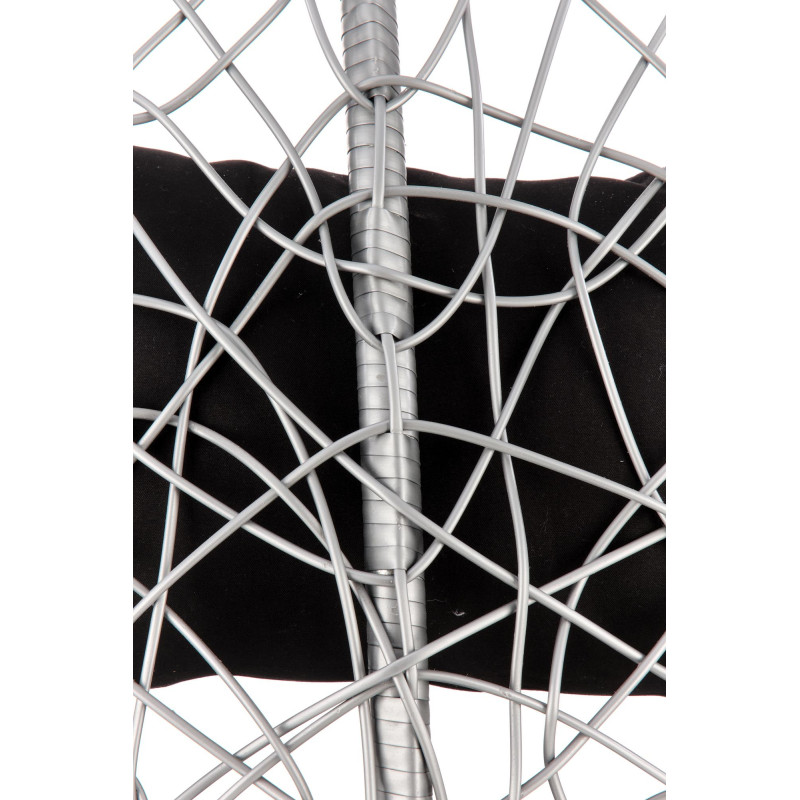 EGGY fotel ogrodowy popielaty / czarny (3p 1szt)