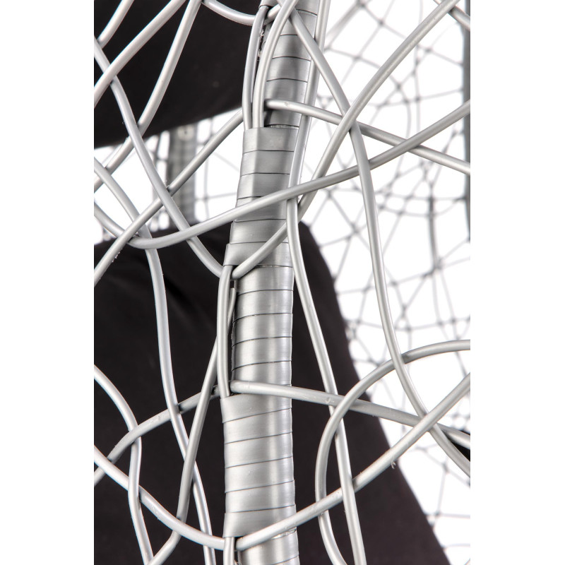 EGGY fotel ogrodowy popielaty / czarny (3p 1szt)