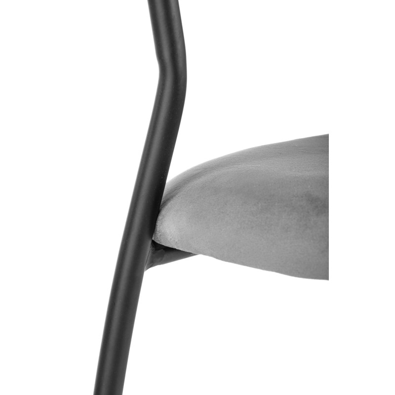 Krzesło Tapicerowane Merkury Popiel Velvet