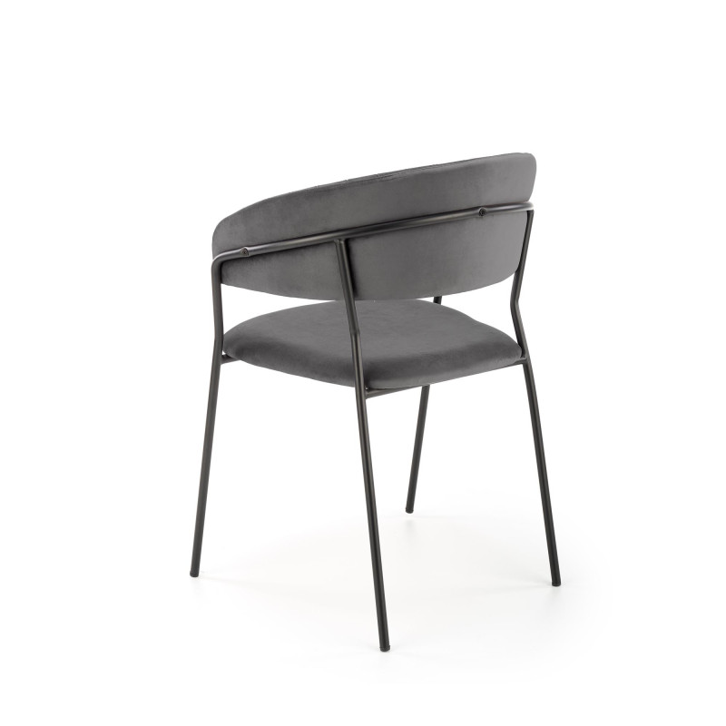 Krzesło Tapicerowane Merkury Popiel Velvet