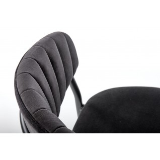 Krzesło Tapicerowane Merkury Czarne Velvet