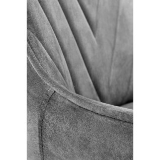 RICO fotel młodzieżowy popielaty velvet (1p 1szt)