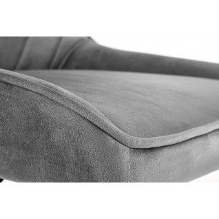 RICO fotel młodzieżowy popielaty velvet (1p 1szt)