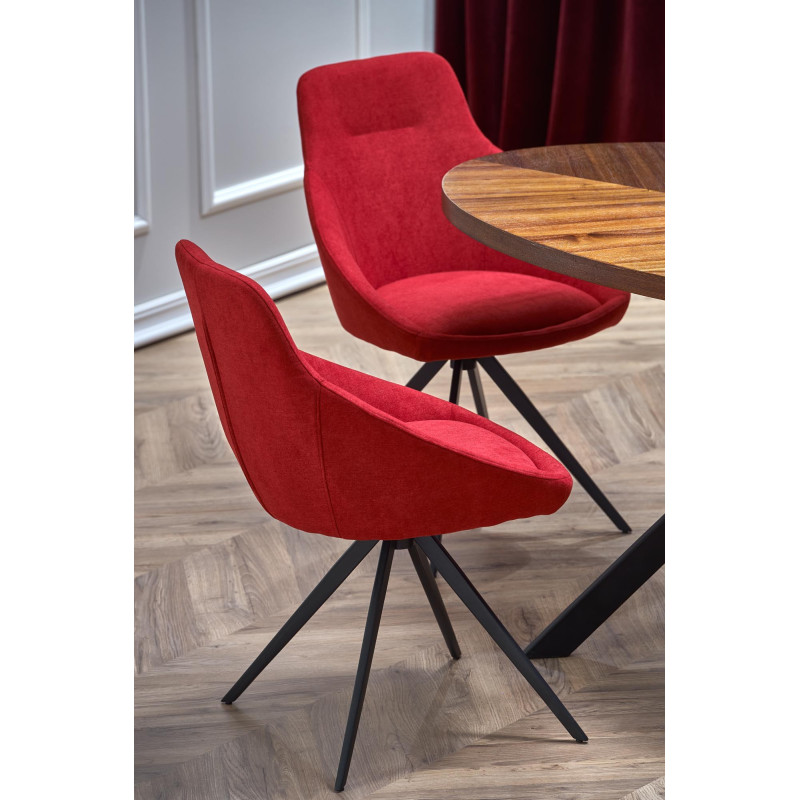 LOCARNO stół, blat - orzechowy, noga - czarny